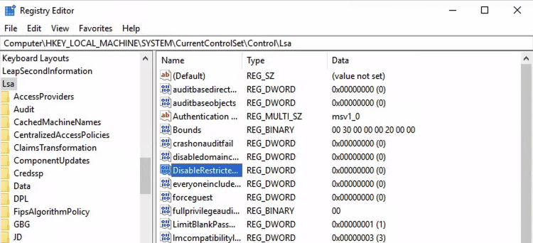 Enabling restricted admin mode in order to bypass duo mfa for rdp